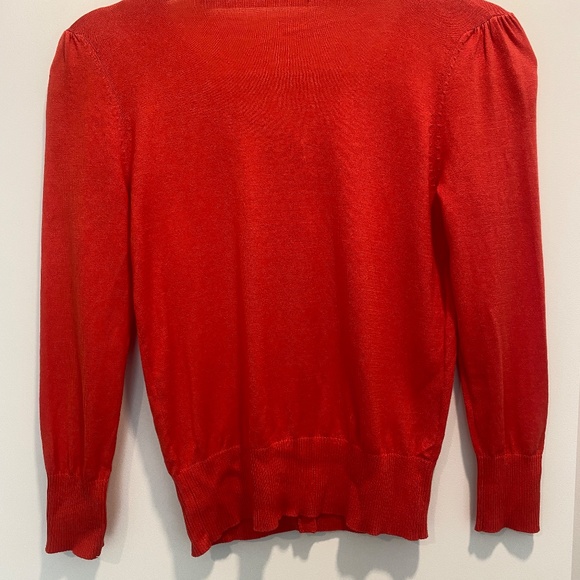 Red Cardigan/T-Shirt Sweater Set - Picture 3 of 5